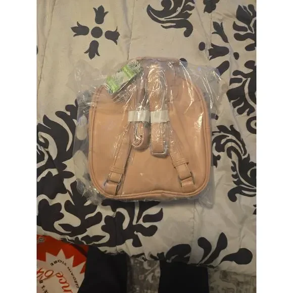 Badgley Mischka Quilted Vegan Leather Studded Mini Backpack NIB - Picture 2 of 2